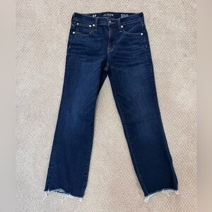 J.Crew Kick Out Jeans Size 27 Raw Hem Dark Wash